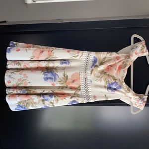 Off shoulder Dress Flower print worn 1x
